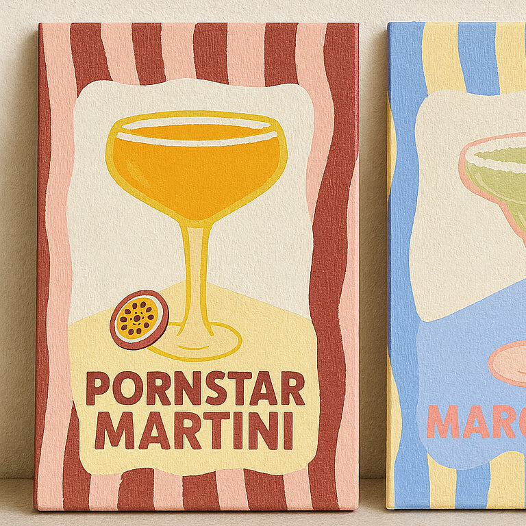 Passionfruit Martini Paint & Sip Gift Bundle