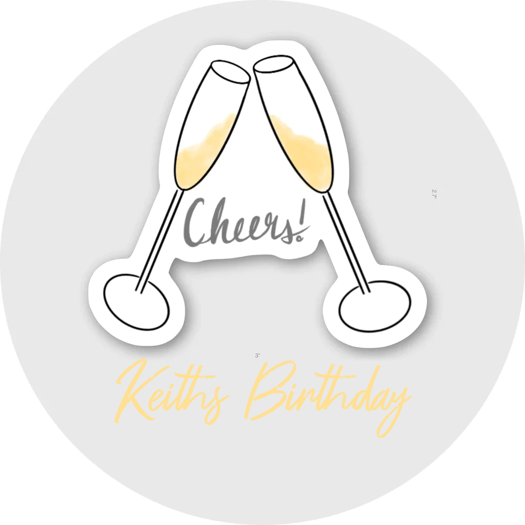 Personalised Birthday Topper | Cheers