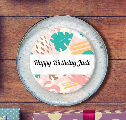 Personalised Birthday Topper | Organic Abstract