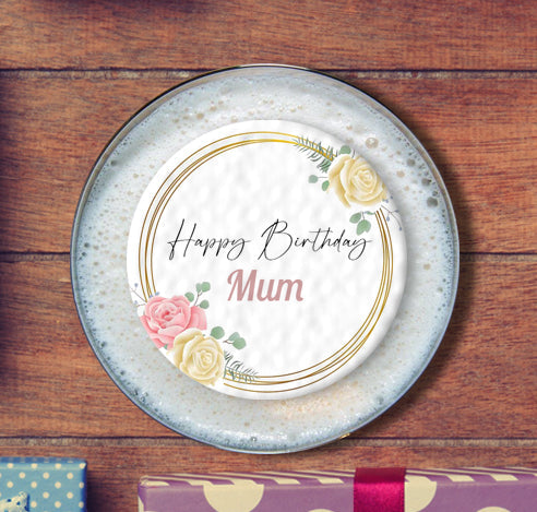 Personalised Birthday Topper | Gold Flower Ring