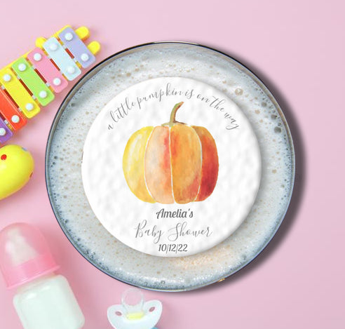 Personalised Baby Shower Topper | Pumpkin