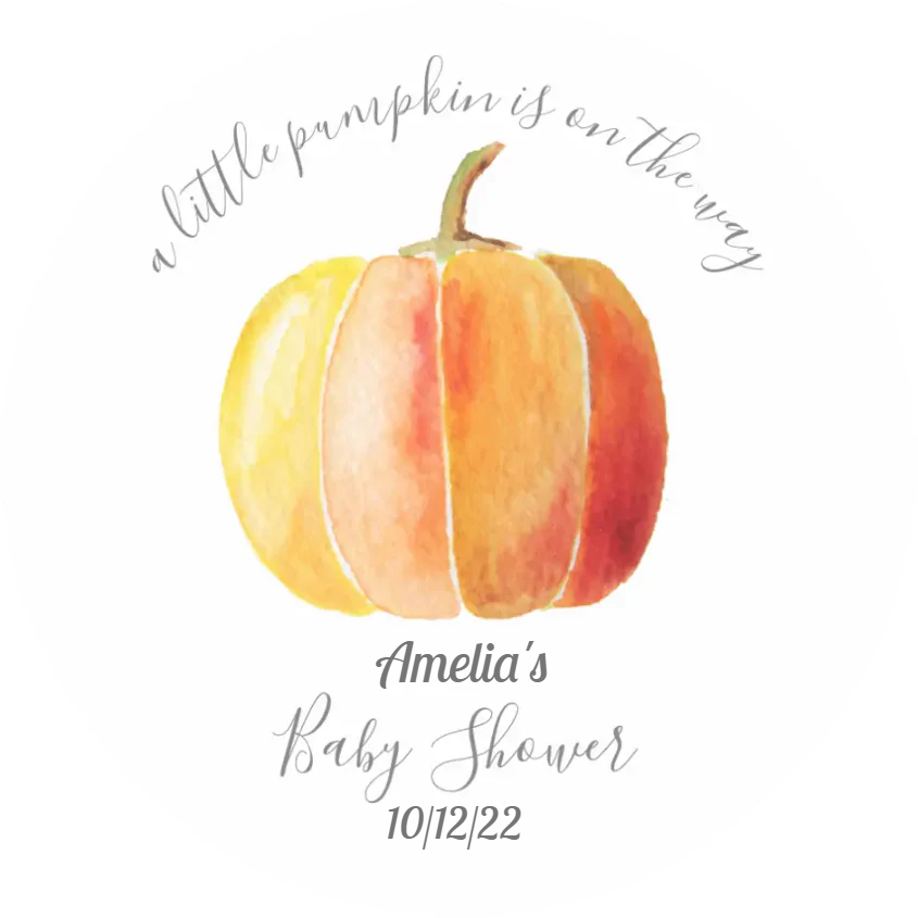 Personalised Baby Shower Topper | Pumpkin