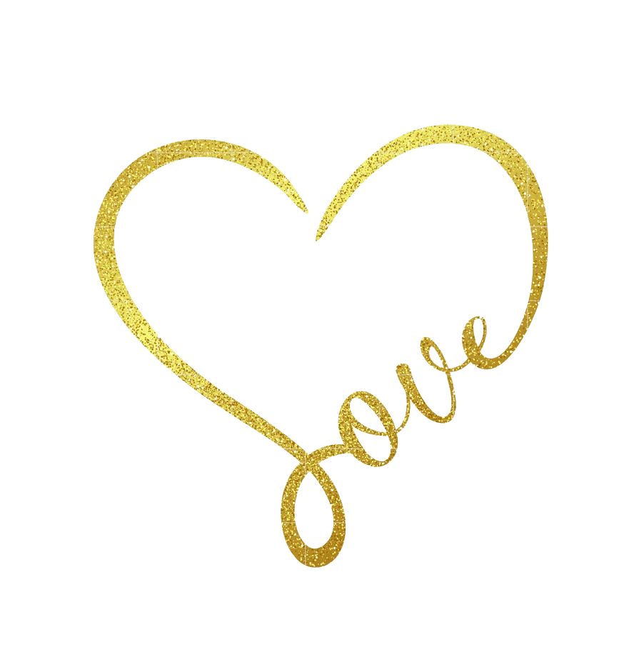 Personalised Wedding Topper | Gold Heart